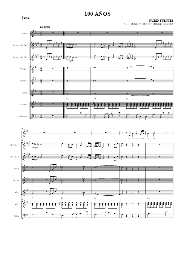 La imagen puede contener una previsualizacion de una partitura